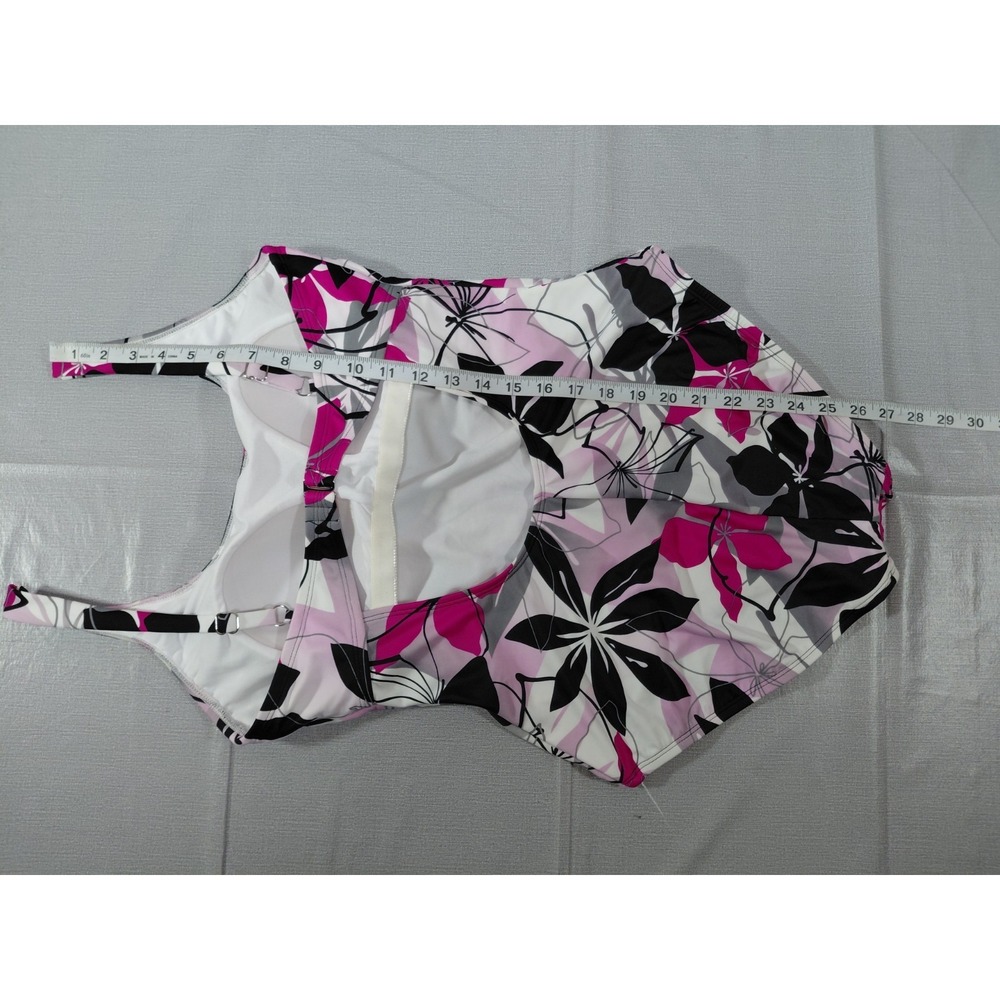 Catalina One Piece Tank Swimsuit Women's LG 12/14 Built in Bra Scoop Neck - Picture 12 of 12